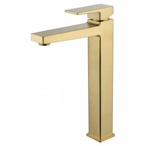 Смеситель для раковины Wonzon & Woghand WW-88019068-BG высокий, брашированное золото