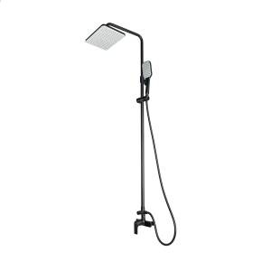 Душевая стойка Royce Cube RCS-120603BL без излива, черный матовый