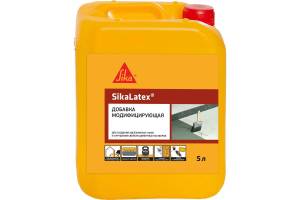 Добавка модификатор для повышения эластичности растворов и смесей Sika Sikalatex 5 л
