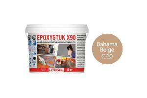 Затирка Litokol Epoxystuk X90 эпоксидная + клей С.60 Bahama Beige 10 кг