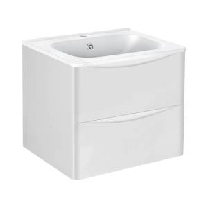 Тумба с раковиной Vincea Paola 60 белая глянцевая