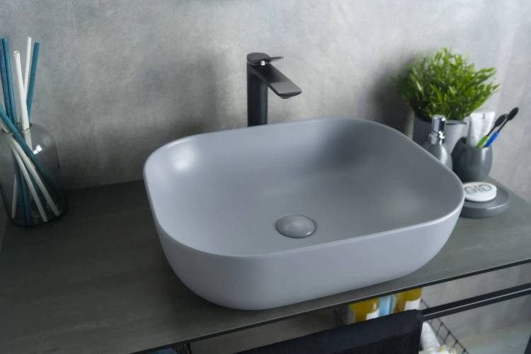 Раковина Gid Geométrico Gm1302 53336 серая матовая, 50x40x14