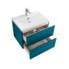 Тумба с раковиной Art&Max Platino Бирюзовый матовый, 59x57 фото 4