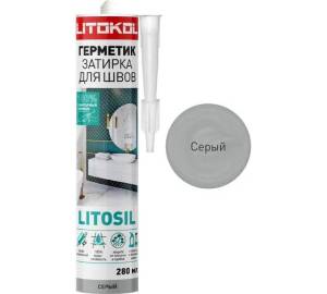 Герметики санитарнный силиконовые Litokol Litosil Серый 280 мл