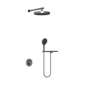 Душевой комплект Vincea Inspire VSFW-3I22MT2RGM вороненая сталь, встраиваемый, с термостатом