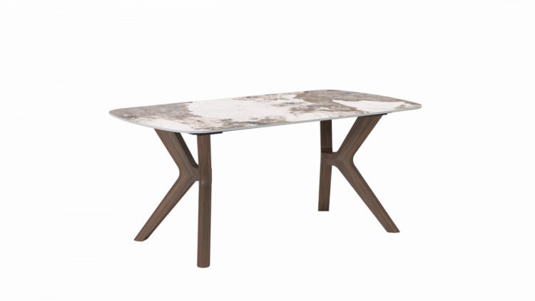 Стол обеденный Stool Group Weatte DF1989WDT 180 pandora, top DUAL мрамор шпон ореха
