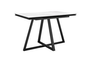 Стол Дик DikLine SKF120 00-00073161 cristal onyx bianco polished/подстолье черное/опоры черные