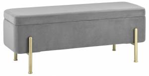 Банкетка-сундук Stool Group Болейн 20A544VF-MOMO-38 с ящиком, велюр серый 110x42