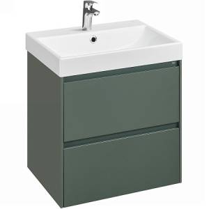 Тумба с раковиной Roca Ona 60 A857613513 подвесная, зеленая матовая