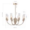 Хрустальная люстра на штанге ST Luce Элегра SL1402.203.08 фото 8
