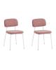 Набор из 2 стульев Stool Group Chao 3277-ST-2 CD2302-13 pink w.l X2 розовый белые ножки