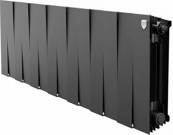 Радиатор биметаллический Royal Thermo Piano Forte 300 noir sable, 14 секций