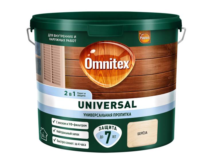 Пропитка защитная для дерева Omnitex Universal береза 2.5 л