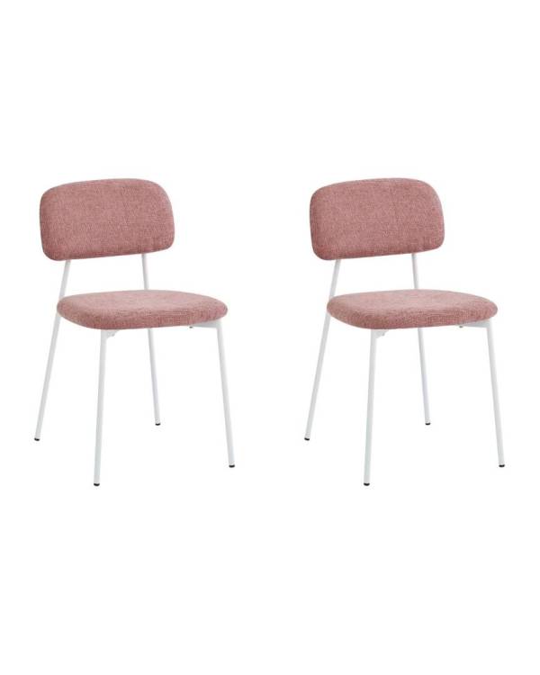 Набор из 2 стульев Stool Group Chao 3277-ST-2 CD2302-13 pink w.l X2 розовый белые ножки