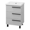 Тумба с раковиной Misty Ненси - 60 Серый матовый 72x57x45