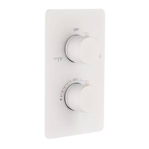 Смеситель для душа Boheme Cell 134-2-MW с термостатом, 2-х проходной, Matt White