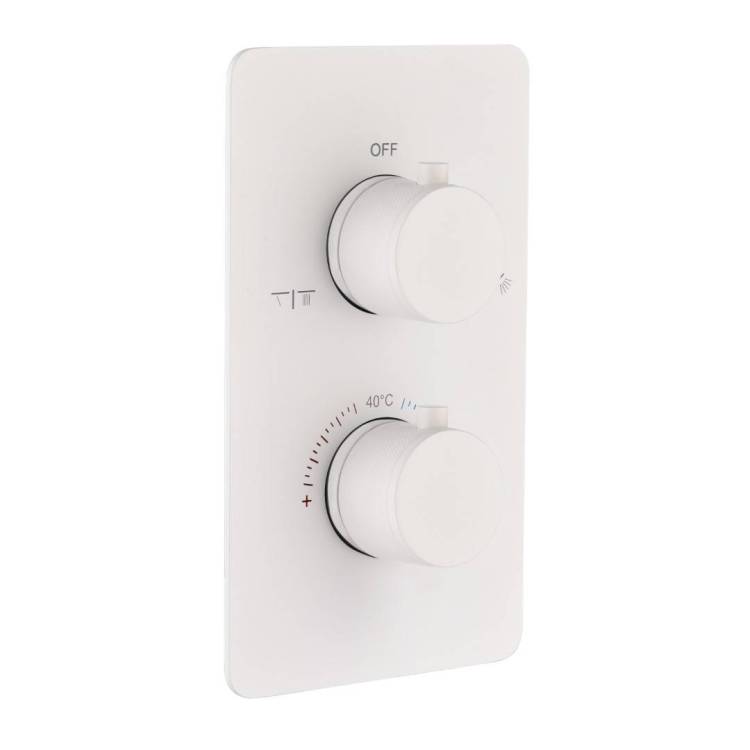 Смеситель для душа Boheme Cell 134-2-MW с термостатом, 2-х проходной, Matt White