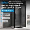 Душевой уголок Abber Schwarzer Diamant AG30170BMH-S80BM профиль черный, стекло матовое, 80x170x195 фото 3