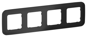 Рамка 4-постовая IEK Flite FI-M42-31-20-K02 черный