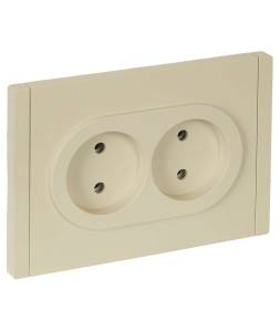 Розетка 2-местная IEK Forte&Piano FP-R20-10-1-K10 ваниль
