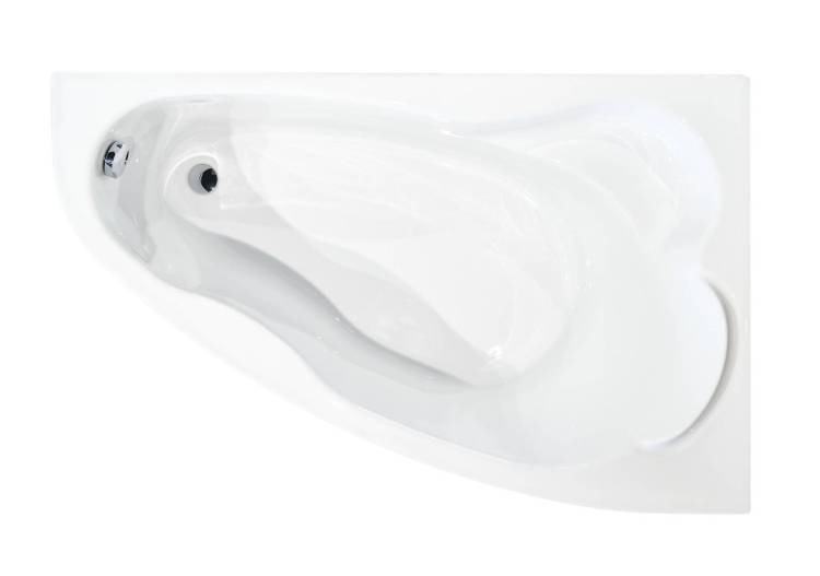 Акриловая ванна Creto Glaze 16-14090R правая, белая, 140x90, с каркасом