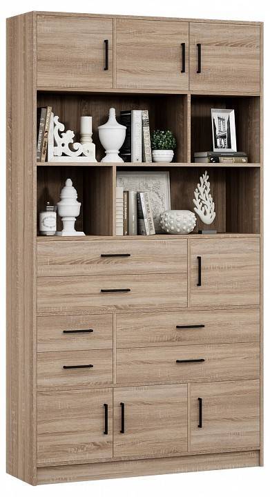 Стеллаж комбинированный МФ Мастер Либерти-61-128 Либерти-61-ДС-128 дуб сонома