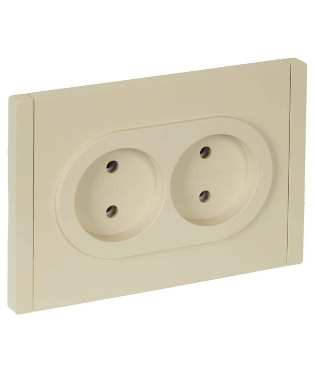 Розетка 2-местная IEK Forte&Piano FP-R20-10-1-K10 ваниль