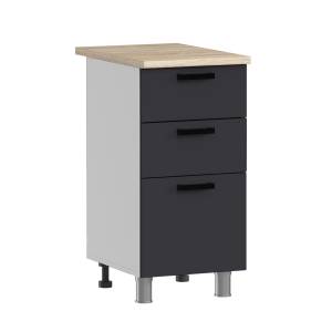 Кухонный модуль напольный Аленушка Лаванда Н3Я 400 Н00240083 сталь, скоба черный