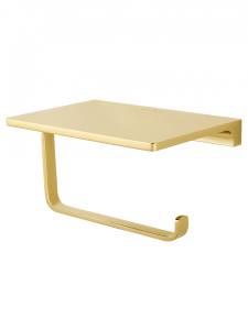 Держатель для туалетной бумаги Wonzon & Woghand WW-9126-LG с полкой, глянцевое золото