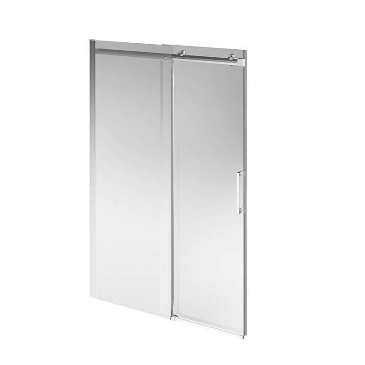 Душевая дверь Kerama Marazzi Cristallo CT.140.1/2.SD.BN раздвижная, с функцией soft close, профиль брашированный никель, 140х210