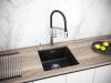 Мойка кухонная Paulmark Lumi 45Uni LU45-BL Черный Гранит, 45.5x46 фото 3