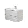 Тумба с раковиной BelBagno Albano 100 подвесная, rovere vintage bianco