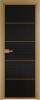 Межкомнатная дверь Profil Doors 5 AX цвет профиля Золото, стекло безопасное 6 мм мору черный 700x2000