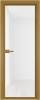 Межкомнатная дверь Profil Doors 1 AV цвет профиля Золото, стекло безопасное 6 мм белый триплекс 700x2000