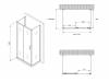 Душевой уголок Abber Schwarzer Diamant AG30160B-S50B-S50B 50x195x160, профиль Черный фото 5