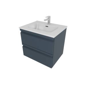 Тумба с раковиной Aquatek Вега AQ77060-MG 60см, 2 ящика, серый матовый