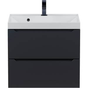 Тумба с раковиной Uperwood Tanos 291020252 подвесная, матовая, черная, 60 см