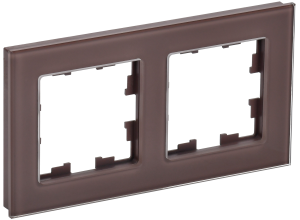 Рамка 2-постовая IEK Brite BR-M22-G-K45 темная бронза