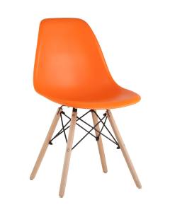Стул Stool Group Eames Style DSW Y801-V SEAT orange DUAL оранжевый, разборный каркас