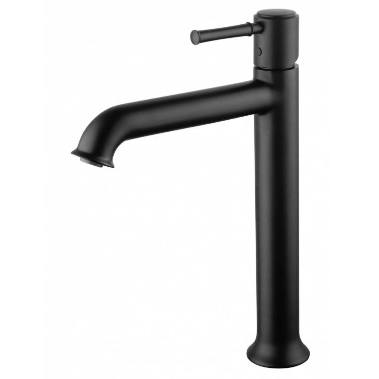 Смеситель для раковины Wonzon & Woghand WW-88019073-MB высокий, черный матовый