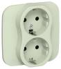 Розетка 2-местная с заземлением IEK Flite FI-R21A-16-1-K92 панг