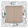 Выключатель 2-клавишный перекрестный IEK Skandy SK-V23-0-10-K98 песочный фото 2