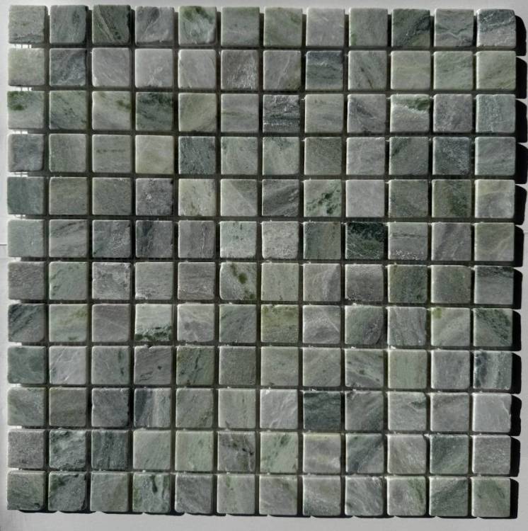Мозаика Pixel Mosaic Мрамор PIX 313 Jet Green 2.3x2.3 Матовая 30.5x30.5х4