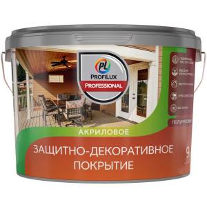 Лак для деревянных панелей акриловый защитно-декоративный Profilux Professional бесцветный 9 л