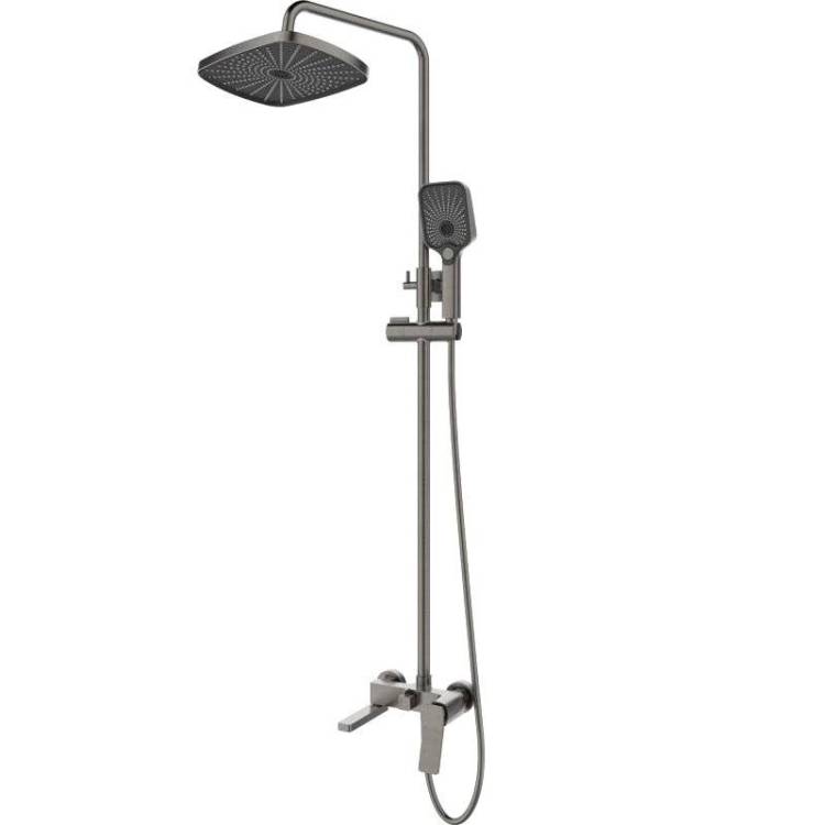 Душевая стойка Esbano Gemini ESDSGEMI-DSGM оружейная сталь