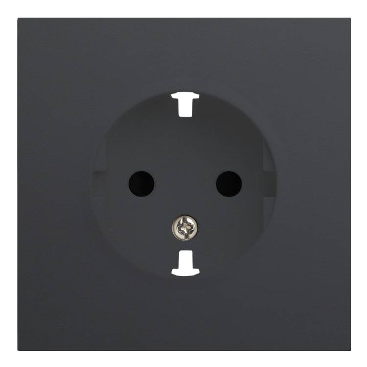 Лицевая панель для розетки 2к+з Rikett 35632 MB черный сатин