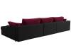 Угловой диван Лига Диванов Пекин 116143 правый угол Черный\Бордовый 372/165/90 фото 12