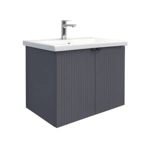 Тумба с раковиной Comforty Лима-70П 00-00015478 антрацит