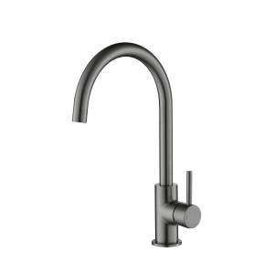 Смеситель для кухни Aquatek Европа AQ1382BGM черный хром шлифованный