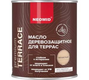 Масло для деревянных фасадов Neomid Facade шелковисто-матовое бесцветное 0.75 л